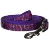 Medium Purple Pretty Paisley Dog Leash: 3/4" Wide, 6ft Length - Made in USA.