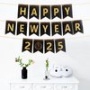 Happy New Year Banner 2025, DIY Black & Gold Glitter New Years Decorations 2025 | Happy New Year Eve Party Supplies Bunting Banner | Happy New Years NYE Decorations Sign for Home, Garden, Party Favors