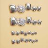 Foccna Glitter Silver Fake toenails,Press on Nails,Fake Nails,Luxury False Toenails Acrylic Foot False Nails Rhinestone Press on Toenails for Women and Girls, 24pcs