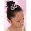 JWICOS Girls Mini Comb Small Rhinestone Comb Mini Crystal Hair Comb Headpiece Flowers Girls Comb Headband for Birthday Party Halloween Christmas (Pink)
