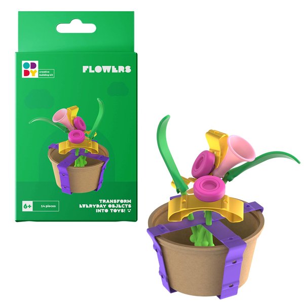 Oddy Flowers Minipack Creative Building Kit - Eco-Friendly STEM Toy Set for Kids 4+