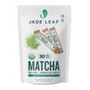 Jade Leaf Matcha Organic Green Tea Powder, Ceremonial Grade, Farm Direct First Harvest - 30 Single Serve Stick Packs - Authentically Japanese (30 Count)