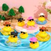 Sosation Cowboy Rubber Duck Bulk Mini Car Yellow Duckies Bath Toys Party Favor with Mini Hat Swim Circle Necklace Sunglasses Car Ornaments for Summer Birthday Swimming Supplies(12 P, Novel Style)