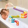 Duck Slide Bath Toys for Kids Ages 4-8, Wall Track Building Set 3+ Year Old, Fun DIY Kit Bathtub Time Birthday Gift for Toddler Boys & Girls (34 PCS)