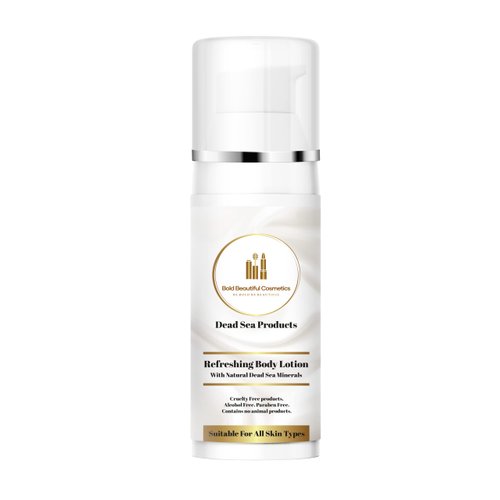 Bold Beautiful Cosmetics Refreshing Body Lotion With Dead Sea Minerals Non-Greasy and Long-Lasting Hydration Formula for Women and Men 1.69 Fl Oz