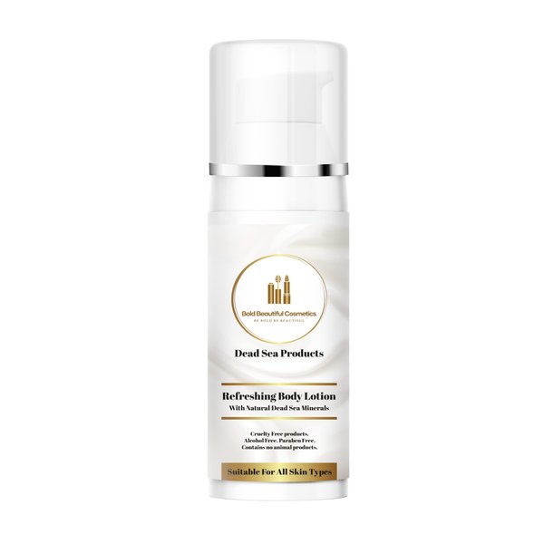 Bold Beautiful Cosmetics Refreshing Body Lotion With Dead Sea Minerals Non-Greasy and Long-Lasting Hydration Formula for Women and Men 1.69 Fl Oz