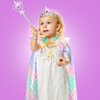 Fedio Princess Cape Set 7 Pieces Girls Princess Cloak with Tiara Crown, Wand for Little Girls Dress up (Mermaid)