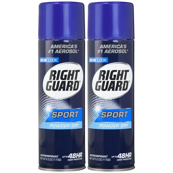 Right Guard Sport Aerosol Antiperspirant/Deodorant-Powder Dry-6 oz, 2 pk