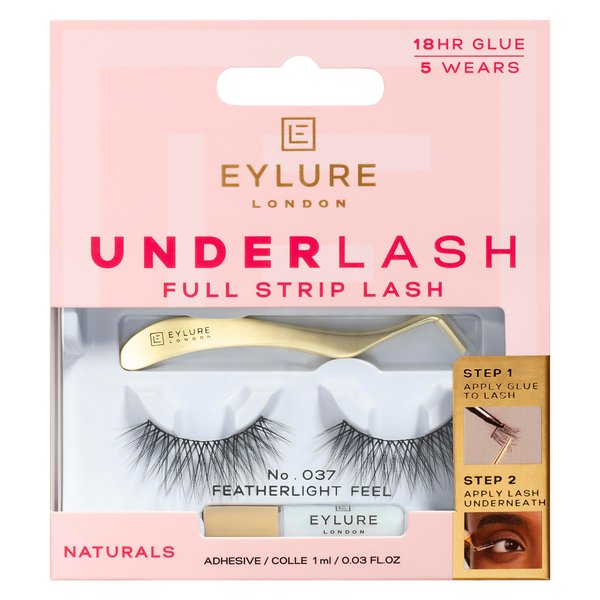Eylure Underlash Full Strip Lash - No. 037 | Includes Bond and Applicator | 5 Wears