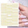 DANNEASY 8 Sheets Small Number Nail Art Stickers for Women Kids Girl Number for Nails Self Adhesive Nail Stickers Number Nail Decals 3D Nail Design Nail Decoration