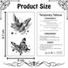 Cerlaza 20 Sheets Small Butterfly Temporary Tattoos for Women, 120 Styles Black Butterflies Tattoo Stickers Waterproof Long Lasting, Butterfly Themed Decorations Gifts for Girls Kids
