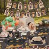 Dog Party Decorations, Dog Shape Plates, 81Pcs Doggy Party Supplies for Dog Kid Birthday, Includes Dog Plates, Let's Pawty Tablecloth, Napkins, Forks, Serves 20 Guests
