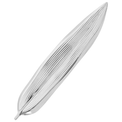 Creative Stainless Steel Leaf Shape Chopsticks Holder – Space-Saving Chopstick Rest for Home Dining, Easy to Clean, Versatile Use for Forks and Spoons, Compact and Lightweight, 5.98 X 1.18 X 0.78 Inc