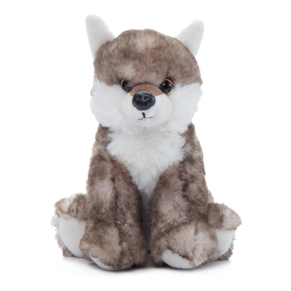 The Petting Zoo Timber Wolf Stuffed Animal Plushie, Gifts for Kids, Wild Onez Babiez Wildlife Animals, Wolf Plush Toy 6 inches