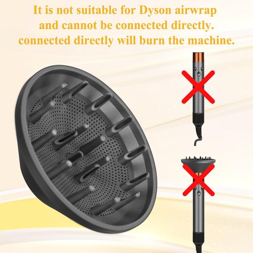 YTCHYYSK Hair Dryer Attachments for Dyson Supersonic Hair Dryer HD01 HD02 HD03 HD04 HD08, Diffuser for Wavly Curly Hair with Filter Cleaning Brush