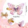 Tyqour 18 Pcs Glitter Hair Butterfly Clips with Rhinestones, Butterfly Hair Clips for Girls Women, Small Fancy Butterfly Hair Pins Fairy Cosplay Butterfly Hair Clips Hair Accessories for Kids