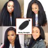 ADOIFAIR Kinky Straight Bundles Human Hair 16 18 20 Inch 100% Unprocessed 10A Brazilian Yaki Straight Human Hair 3 Bundles Remy Hair Extensions For Black Women 300g Natural Color