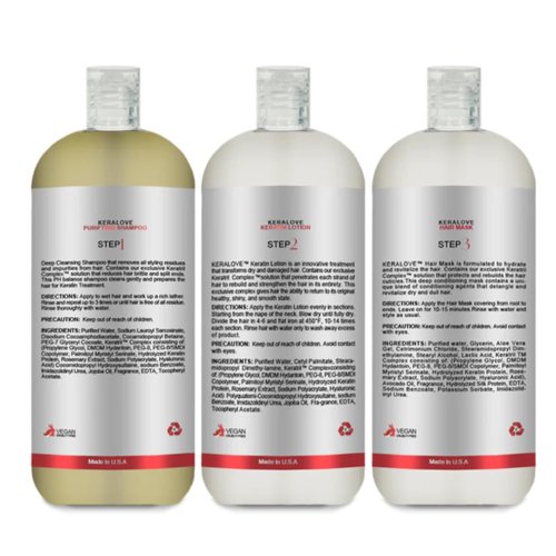 Keralove Keratin Treatment Complex Blowout Kit 4oz | Tratamiento de Keratina Queratina para Alisar/Hidratar | Made in U.S.A.