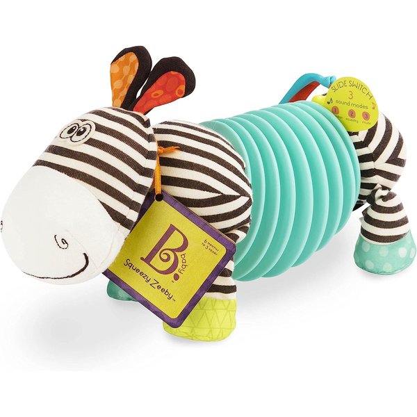 B. toys- B. baby- Accordion Zebra- Baby Toy- Plush Musical toy
