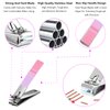 Manicure Set Women Nail Clipper Set Travel Manicure Kit with Glass Nail File Stainless Steel Nail Clippers with Case Nail Grooming Kit Nail Kit Nail Personal Care Set Gift for Women