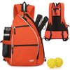 Sucipi Pickleball Bag Pickleball Backpack for Women Men Pickleball racquet Bag Pickleball Backpack Reversible Pickleball Paddle bag Pickelball Rackets Bags for Ladies Orange