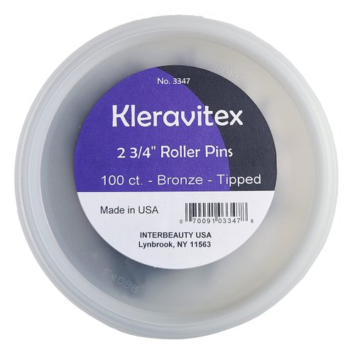 Kleravitex BRONZE Jumbo Bobby Hair Pins 2.75" Tipped Flat Style Pins for Women Perfect For Rollers Hair Pins for Wedding & Party Styling - 100 pieces Tub Made in USA