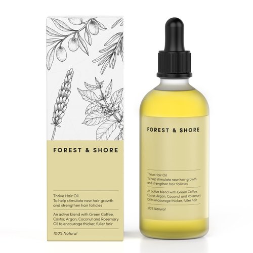 Hair Growth Oil 100% Natural with Caffeine, Biotin, Castor Oil, Argan Oil, Coconut Oil, and Rosemary Oil for Effective Hair Thickening Hair Mask & Hair Loss Treatment (Hair Growth Oil, 100ml)