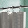 Maytex Shower Curtain Hooks, Shower Curtain Rings, Rust-Resistant Decorative Double Roller Glide Shower Hooks, Shower Rings for Bathroom Shower Rods, Curtains, Liners, Set of 12, Chrome
