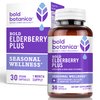 Bold Botanica Elderberry Plus - 65x Concentrated Black Elderberry Extract with Zinc & Vitamin C for Daily Immune Support & Seasonal Wellness - Non-GMO, 30 Vegan Capsules