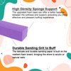 10 Pcs Nail Buffer Block for Acrylic and Natural Nails, 4 Sided Sanding Buffers for Gel Nails Fingernail Shine Buffing Filer Set, Professional Manicure Polisher Buffer Bulk Medium Grit (Purple)