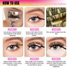 DIY Lash Extension Kit Cluster Lashes Kit with 72 Pcs D Curl Cluster Lashes Wispy Eyelash Bond and Seal Lashes Remover and Eyelash Applicator for Beginner DIY at Home by W(Babe Kit-D-10-16MM 05)