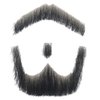 Qiureva 100% Human Hair Fake Mustache Goatee Beard Makeup for Entertainment/Drama/Party/Movie Prop