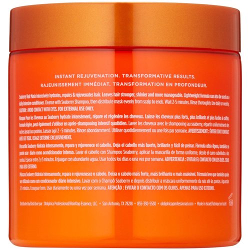 Obliphica Seaberry Hair Mask - Deep Conditioning Hydrating Treatment for Dry and Damaged Hair - Fine, Frizzy, and Color-Treated Hair - 1.05 Pound (Pack of 1)