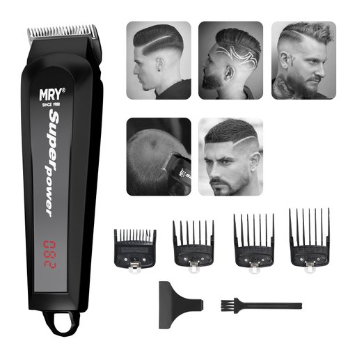 MRY Cordless Hair Clippers Rechargeable Lcd Display Professional Guide Combs Hair Clippers for Men Women Barbers Hair Cutting Kit