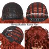 GKtineke-Curly-Wig Big-Curly-Wigs-for-White-Black-Women 20 Inch- Long-Curly-Afro-Wig-with-Bangs Synthetic-Hair-Replacement-Wigs-for- Cosplay and Daily(Ombre Ginger