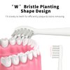 Replacement Toothbrush Heads Compatible with TAO Clean Electric Toothbrush Heads, W Shape Design Planted with Nylon Bristle (White)