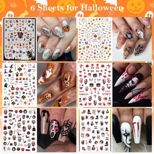 30 Sheets All Holiday Nail Stickers, Independence Halloween Christmas Valentine's Thanksgiving Day Nail Art Decals Mixed All Season Set, Self-Adhesive Design Year-Round Manicure Decorations Supplies