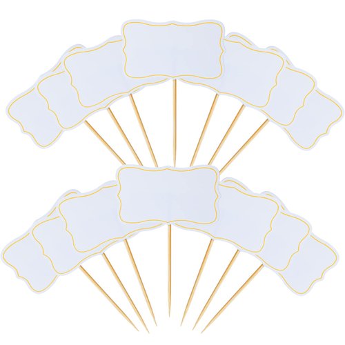 56 Pieces Cheese Markers for Charcuterie Board Food Labels for Party Buffet Labels Food Name Tags Blank Toothpick Flags Cupcake Toppers Appetizer Signs Cheese Labels