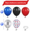 Red Blue Black Balloon, 12 Inch Spider Party Decorations, Matte Red Black and Royal Blue Latex Balloon with Confetti Balloons for Kids Boys Spider Hero Theme Birthday Baby Shower Halloween Party