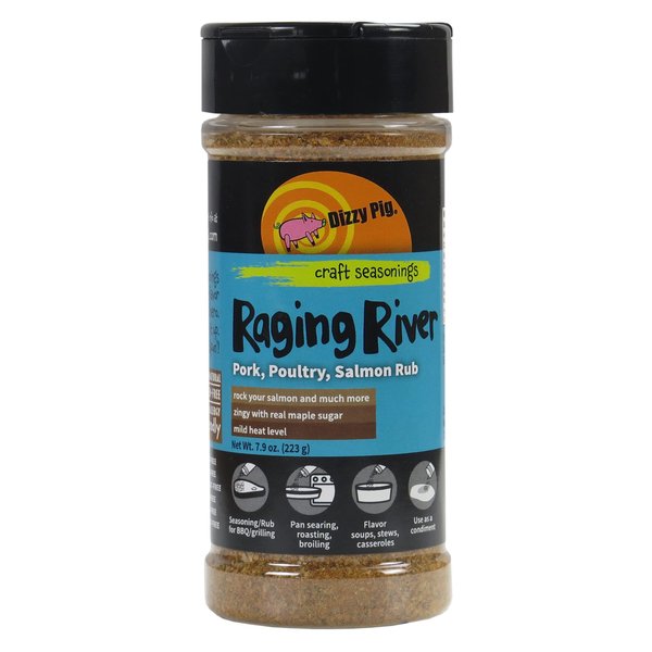 Dizzy Pig Raging River Salmon Seasoning Rub (8oz Shaker)