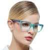 OCCI CHIARI Clear Reading Glasses Women 6.0 Stylish Readers 1.0 1.25 1.5 1.75 2.0 2.25 2.5 2.75 3.0 3.5 4.0 5.0 6.0 (Blue, 6.0)