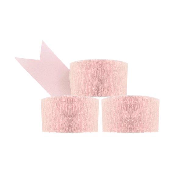K-Kraft USA-MADE Hanging Decorative Crepe Paper Streamers for Birthday, Party, Holiday, School, Wedding, Shower, or Graduation (Whisper Pink, 3 Rolls)