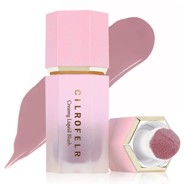 Cilrofelr Soft Cream Liquid Blush, Creamy Blush Makeup for Cheek, Dewy Finish, Buildable Pigment, Lightweight, Long Lasting, For Natural-looking Flush & Everyday Wear - Confident (0.22 fl. oz.)