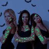 100 Styles Halloween Luminous Temporary Tattoos,10 Sheets Glow in the Dark Halloween Tattoos for Kids,Waterproof Fake Face Tattos Stickers for Party Favors,Trick or Treat Goodie Bags Fillers (Red)