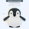 SuzziPals Heatable & Coolable Stuffed Penguin Plush, Penguin Stuffed Animal Microwavable Heating Pad for Period Cramps & Pain Relief, Penguin Gifts Penguin Toys Cute Stuffed Animals for Girls & Boys