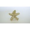 Generic Small gold metal and pearl starfish hair claw clip bridal clip