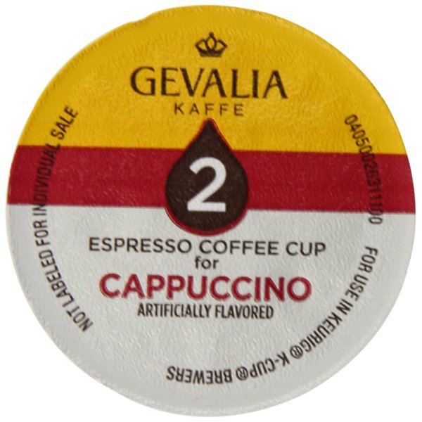 Gevalia Kaffe, 2-Step K-Cup & Froth Packets, (Cappuccino Espresso), 6 Count (Pack of 3)