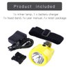 Yongkist Superbright LED Mining Light,Underground Mining Headlamp Coon Hunting Lights Waterproof LED Miner Light KL3.0LM Rechargeable Headlamp for Mining Hiking Fishing Hunting (Yellow)