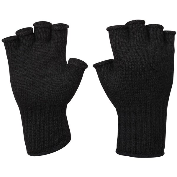 Rothco GI Wool Fingerless Glove, Black