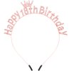 Atoden 18th Birthday Decorations 18 Year Old Headbands for Girls Rose Gold Princess Tiara Crown Head Band Hairband 18th Birthday Gifts